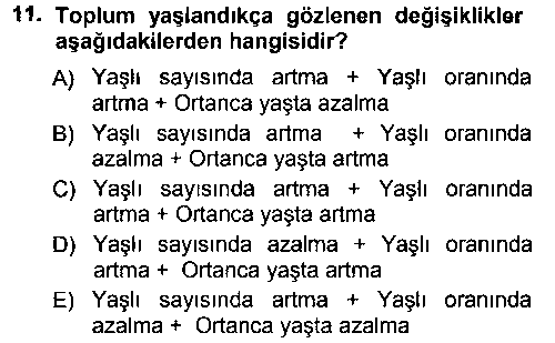 SHZ203U Yaşlı ve Hasta Bakım Hizmetleri çıkmış sınav sorusu 2