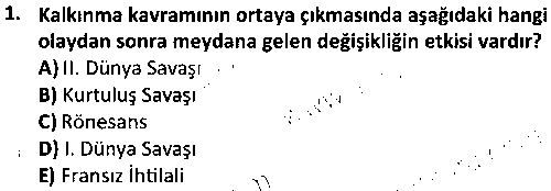 RKR3003 Turizm ve Rekreasyonda Bölgesel Kalkınma çıkmış sınav sorusu 1