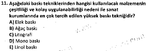 GRF3003 Grafik Üretim Teknikleri çıkmış sınav sorusu 3