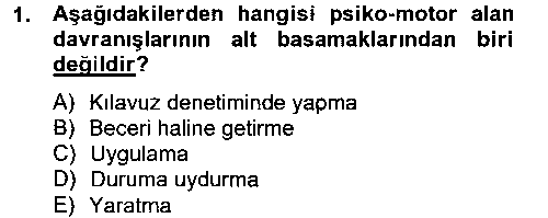 OMB304U Ölçme Ve Değerlendirme çıkmış sınav sorusu 1