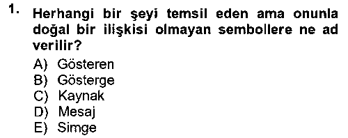 SOS315U İletişim Sosyolojisi çıkmış sınav sorusu 1