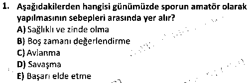 SPY2007 Sporda Örgütsel Davranış çıkmış sınav sorusu 1