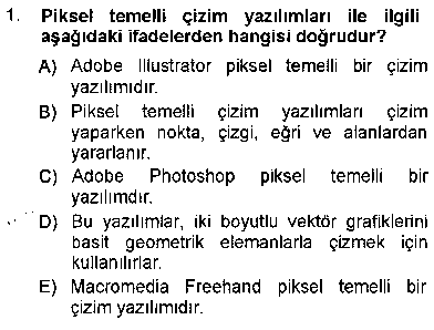 FOT201U Sayısal Fotoğraf İşleme Teknikleri çıkmış sınav sorusu 1