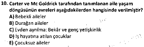 SOH2005 İnsan Davranışı ve Sosyal Çevre 1 çıkmış sınav sorusu 2