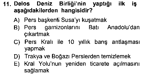 TAR109U Hellen ve Roma Tarihi çıkmış sınav sorusu 2