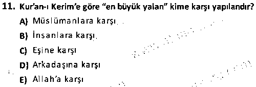 ISL2011 Tefsir çıkmış sınav sorusu 3