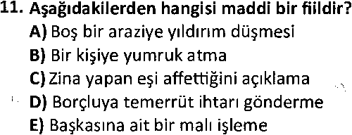 ADL1009 Medeni Hukuk 1 çıkmış sınav sorusu 3