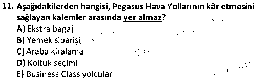 SHI2005 Havayolu Taşımacılığı çıkmış sınav sorusu 3