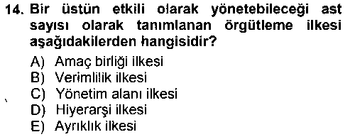 KYT201U Yönetim Bilimi 1 çıkmış sınav sorusu 3