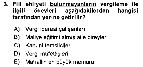 MLY406U Vergi Uygulamaları çıkmış sınav sorusu 3