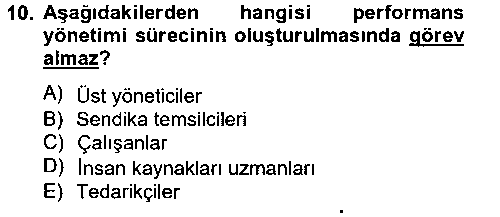 IKY204U Performans Yönetimi çıkmış sınav sorusu 2