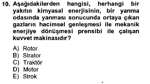 TRM206U Tarım Alet ve Makinaları çıkmış sınav sorusu 1