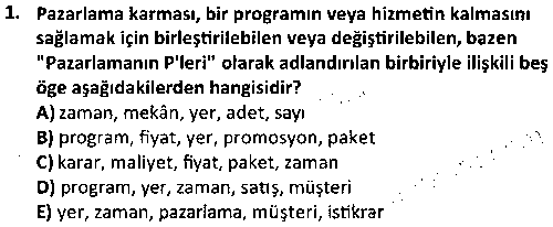 Rekreasyonda Program Geliştirme ve Planlama çıkmış sınav sorusu 1