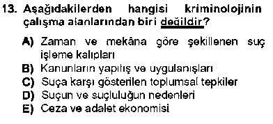 OGK205U Kriminoloji çıkmış sınav sorusu 3