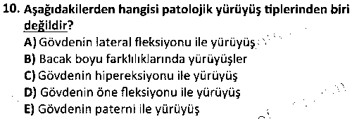 SPB3009 Spor Biyomekaniği çıkmış sınav sorusu 2