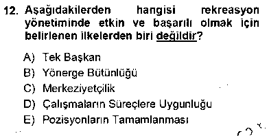 SYT201U Boş Zaman ve Rekreasyon Yönetimi çıkmış sınav sorusu 3