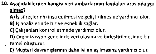 BS1002 Müşteri İlişkileri Yönetimi çıkmış sınav sorusu 2