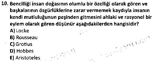 KAM3009 Siyaset Sosyolojisi çıkmış sınav sorusu 2