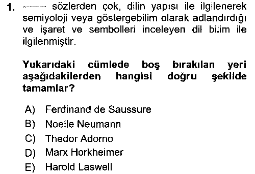 SOS322U Sosyal Medya Sosyolojisi çıkmış sınav sorusu 1