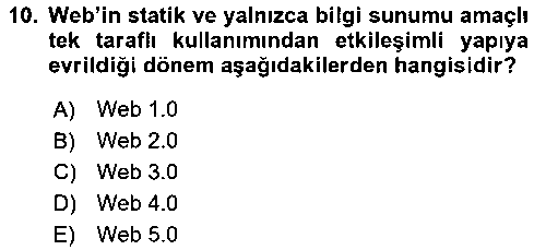 BIL109U Dijital Dönüşüm çıkmış sınav sorusu 2