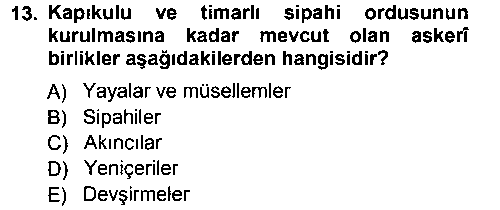 TAR211U Osmanlı Merkez ve Taşra Teşkilatı çıkmış sınav sorusu 3