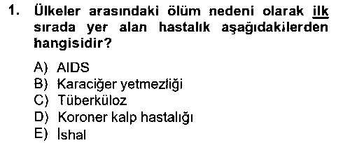 EVI212U Sağlıklı Yaşam çıkmış sınav sorusu 1