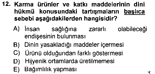 Günümüz Fıkıh Problemleri çıkmış sınav sorusu 3