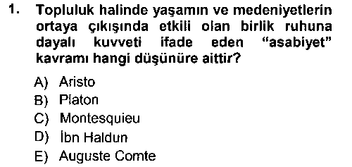 SOS204U Davranış Bilimlerine Giriş çıkmış sınav sorusu 1