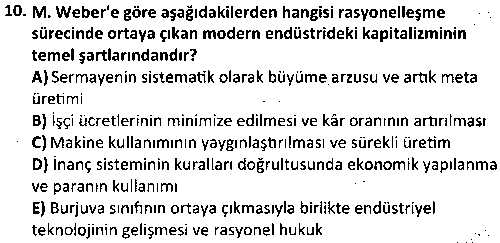 SOS4006 Gelişme Sosyolojisi çıkmış sınav sorusu 2