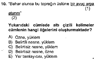 TDE204U Türkçe Cümle Bilgisi 2 çıkmış sınav sorusu 2