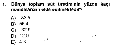 LBV103U Temel Zootekni çıkmış sınav sorusu 1