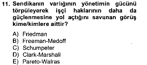 CEK204U Çalışma Ekonomisi 2 çıkmış sınav sorusu 3