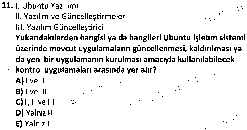 BY1001 İşletim Sistemleri çıkmış sınav sorusu 3