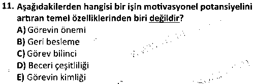 ACY2012 Afetlerde İnsan Kaynakları Yönetimi çıkmış sınav sorusu 3