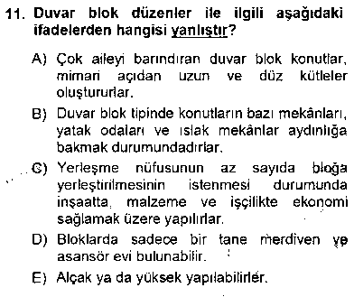 EMY203U Bina ve Yapım Bilgisi çıkmış sınav sorusu 2