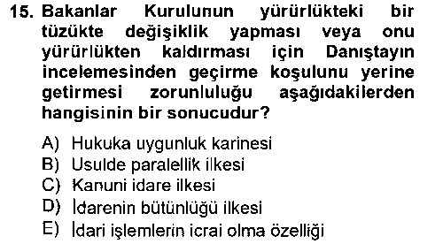 HUK210U İdare Hukuku çıkmış sınav sorusu 3