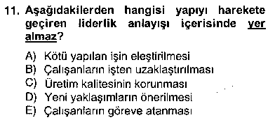 PMY204U Organizasyonlarda Davranış çıkmış sınav sorusu 2