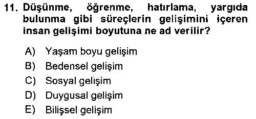 SHZ301U İnsan Davranışı Ve Sosyal Çevre 1 çıkmış sınav sorusu 3