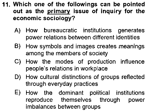 SOS119U Introduction to Sociology çıkmış sınav sorusu 2
