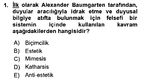 GIT101U Temel Sanat ve Tasarım Eğitimi çıkmış sınav sorusu 1
