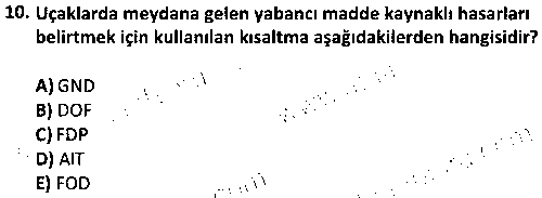 SHI2001 Havaalanı Donanım ve Faaliyetleri çıkmış sınav sorusu 2