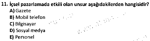 TOI2008 Yiyecek İçecek Hizmetleri Yönetimi çıkmış sınav sorusu 3