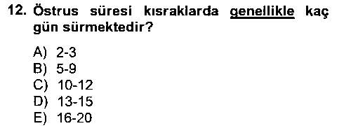 LBV110U Hayvan Davranışları ve Refahı çıkmış sınav sorusu 3