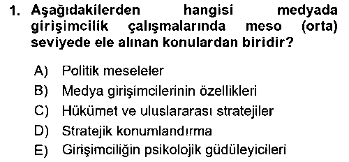 SMY103U Medya Girişimciliği çıkmış sınav sorusu 1