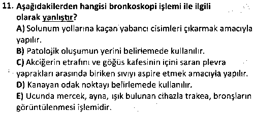 TDS2001 Hastalıklar Bilgisi çıkmış sınav sorusu 3