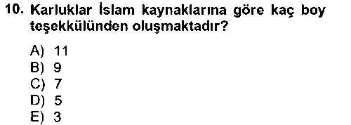TAR110U İlk Müslüman Türk Devletleri çıkmış sınav sorusu 2