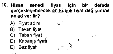 MSP203U Borsaların Yapısı ve İşleyişi çıkmış sınav sorusu 1