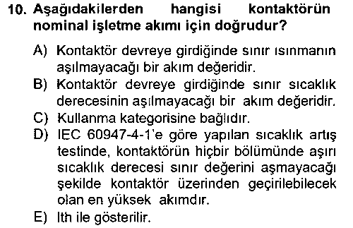 EID204U Elektromekanik Kumanda Sistemleri çıkmış sınav sorusu 2