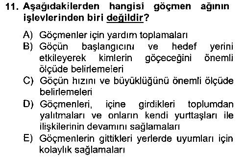 SOS308U Kent Sosyolojisi çıkmış sınav sorusu 3