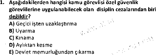 OGK2002 Özel Güvenlik Hukuku çıkmış sınav sorusu 1